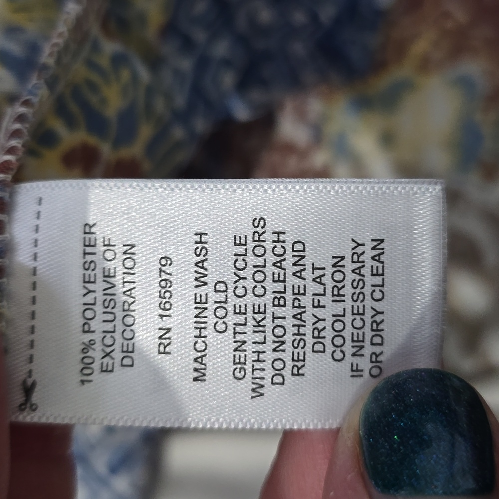 Cupio Women’s Multicolor Patchwork Print Blouse S… - image 8